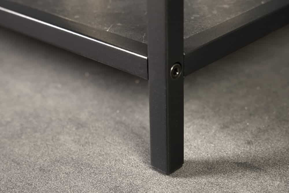Bibliothèque moderne SLIM LINE 185cm étagère sur pied design en métal marbre noir anthracite - 44181