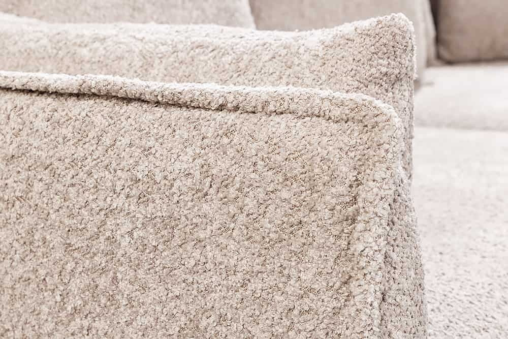 Grand canapé 3 places HEAVEN 200cm canapé Boucle beige champagne avec âme à ressorts - 44185