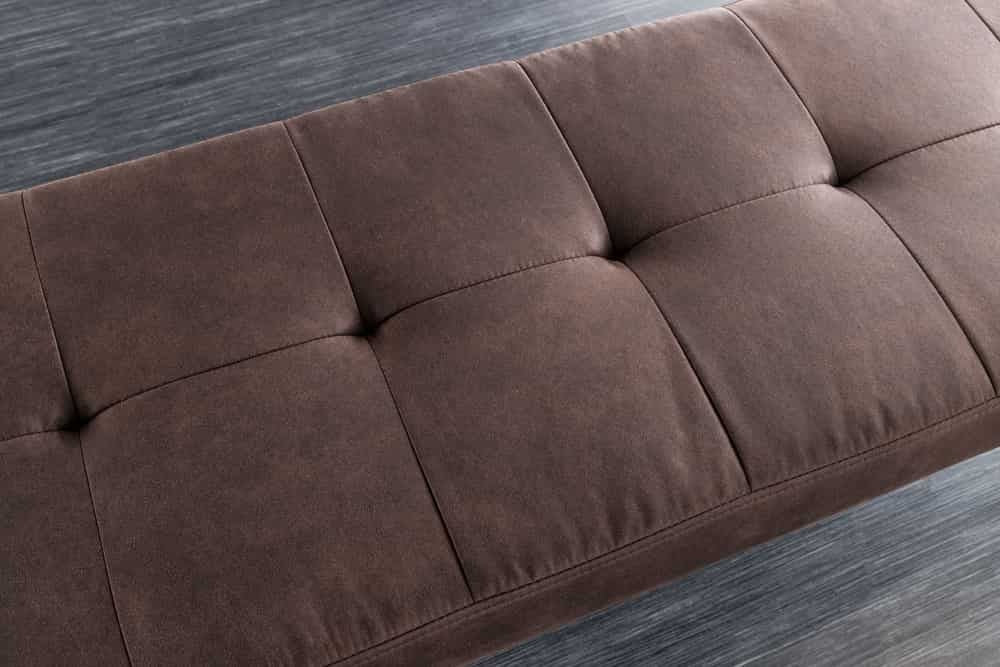 Canapé design BOUTIQUE 100cm microfibre marron pieds métal noir tapissé - 44243