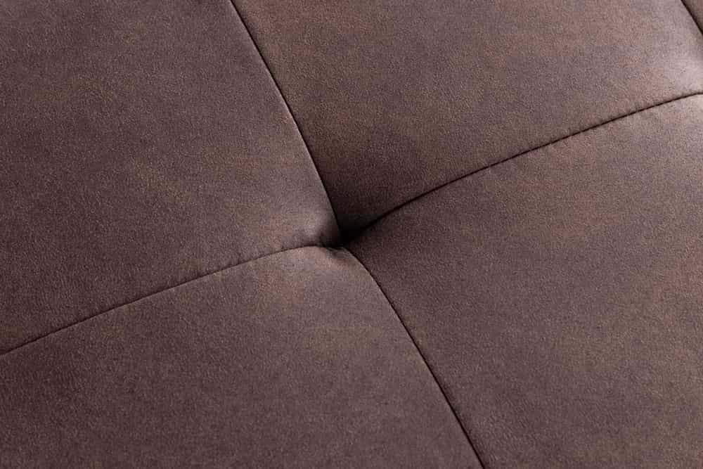 Canapé design BOUTIQUE 100cm microfibre marron pieds métal noir tapissé - 44243