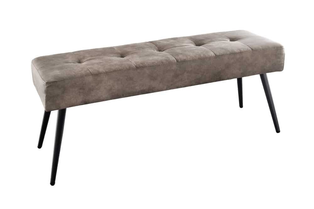Canapé design BOUTIQUE 100cm microfibre taupe pieds métal noir rembourré - 44244