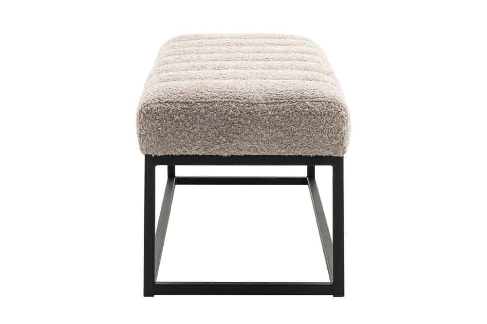 Canapé design PETIT BEAUTE 110cm gris champagne Boucle structure métal noir - 44269