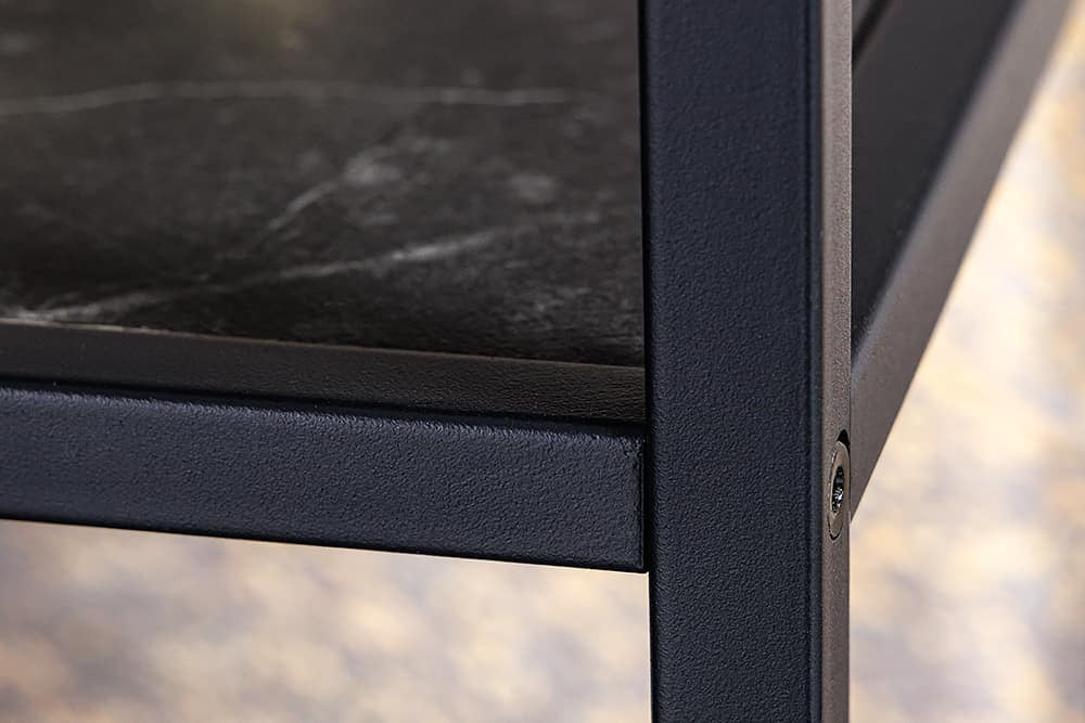 Bibliothèque moderne SLIM LINE 185x135cm marbre noir anthracite design métal - 44322