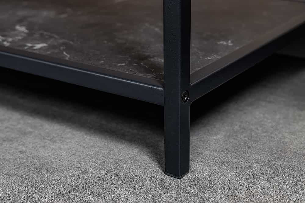 Bibliothèque moderne SLIM LINE 185x135cm marbre noir anthracite design métal - 44322