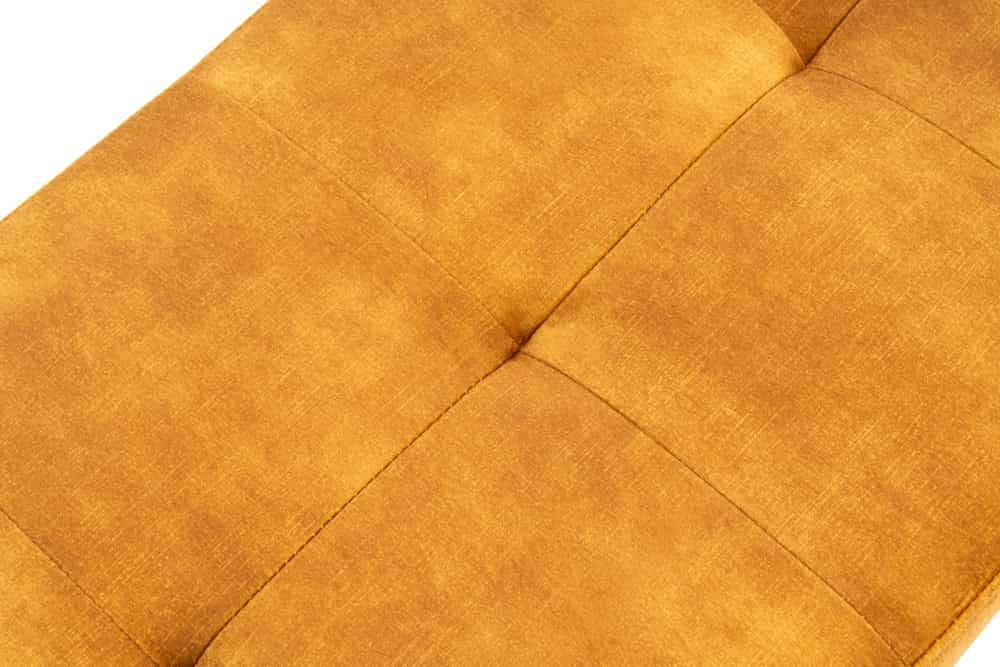 Canapé design BOUTIQUE 100cm velours jaune moutarde pieds métal noir - 44424