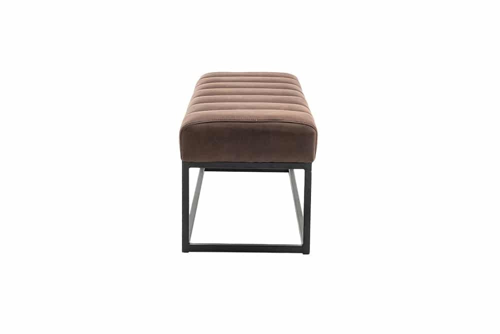 Canapé design PETIT BEAUTE 110cm microfibre marron antique structure métal noir - 44426