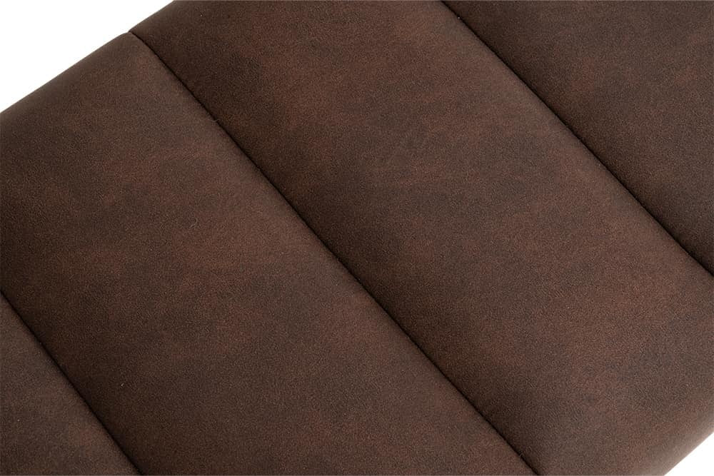 Canapé design PETIT BEAUTE 110cm microfibre marron antique structure métal noir - 44426