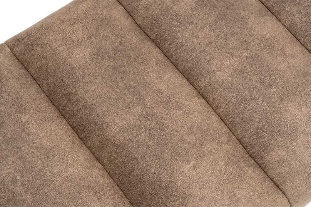 Canapé design PETIT BEAUTE 110cm vintage taupe microfibre structure métal noir - 44427