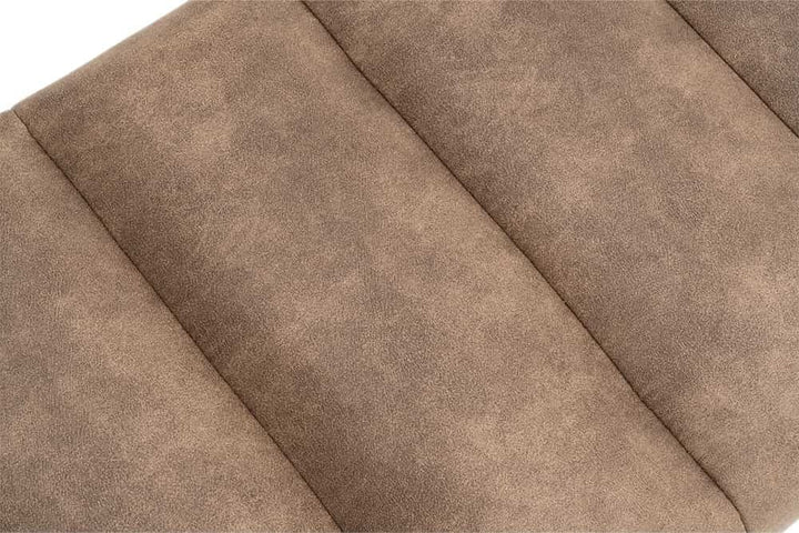 Canapé design PETIT BEAUTE 110cm vintage taupe microfibre structure métal noir - 44427