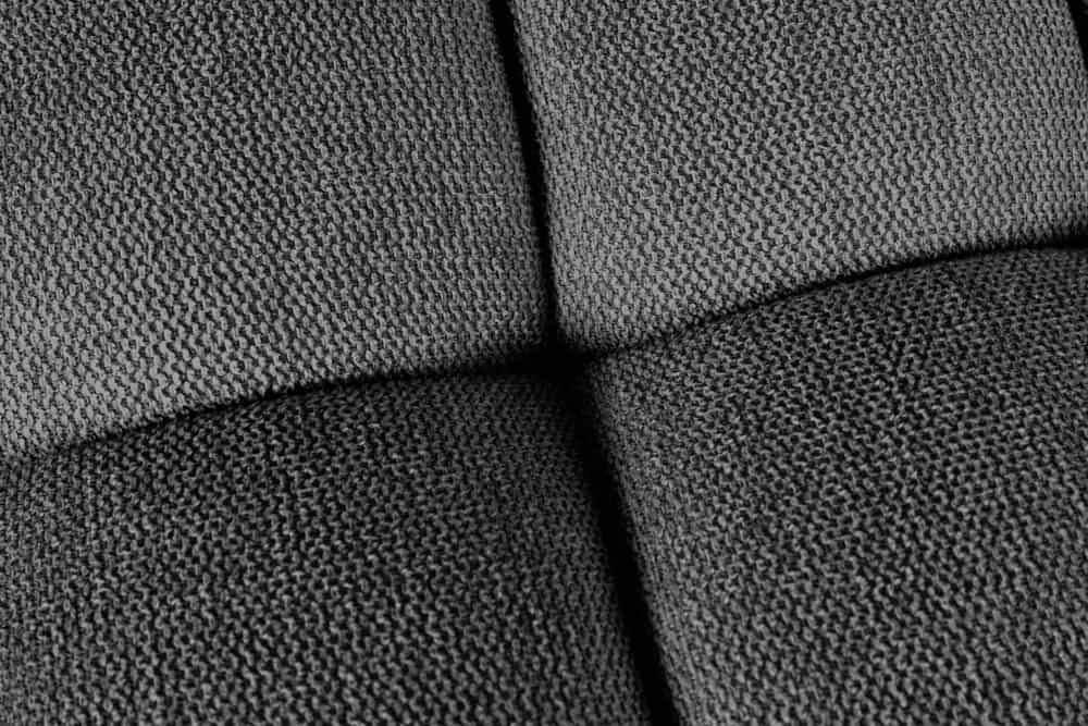 Canapé de salle à manger PAPILLON 165cm tissu plat anthracite avec dossier structure métal noir - 44529
