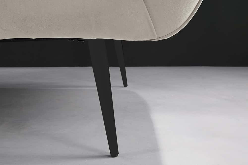 Canapé NOBLESSE 165cm 2 places velours texturé champagne - 44537