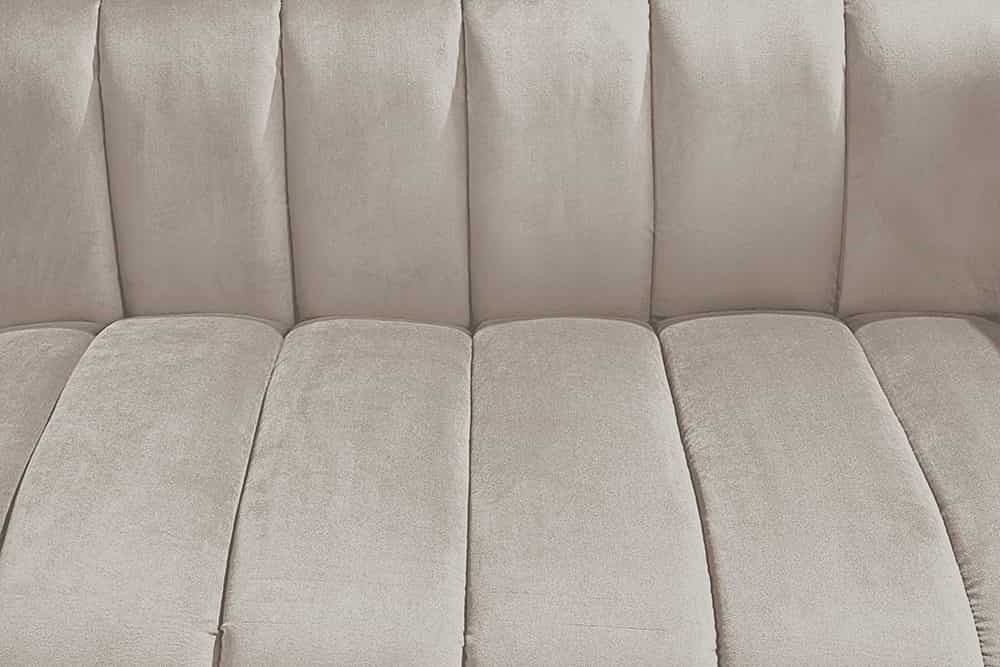 Canapé NOBLESSE 165cm 2 places velours texturé champagne - 44537