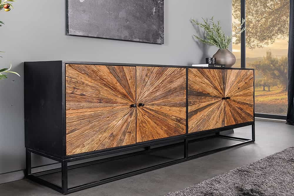 Buffet BARRACUDA 180cm en manguier et bois de teck marron - 44987