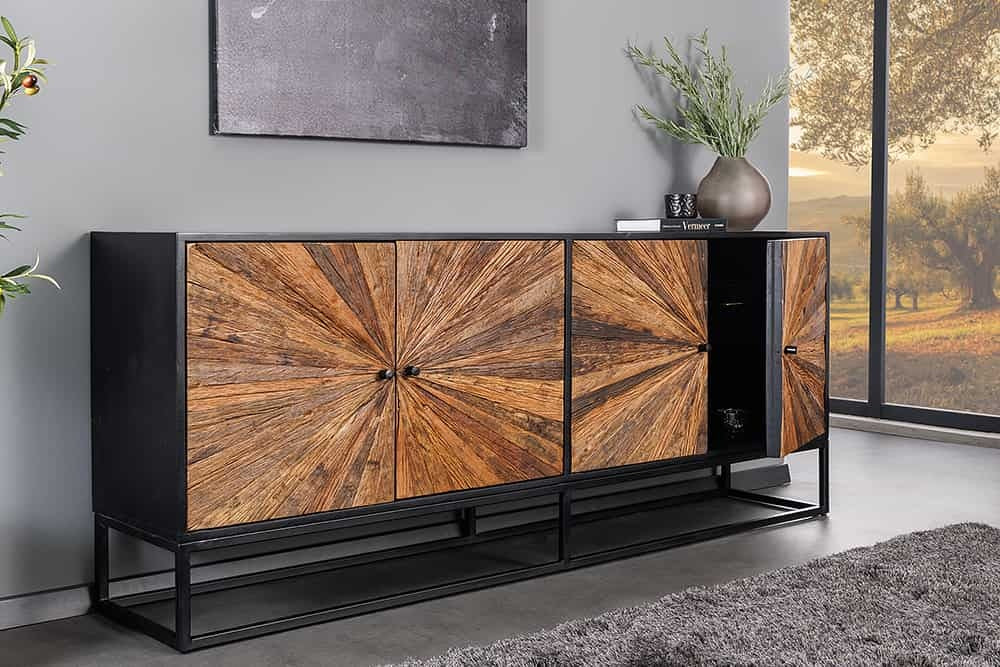 Buffet BARRACUDA 180cm en manguier et bois de teck marron - 44987
