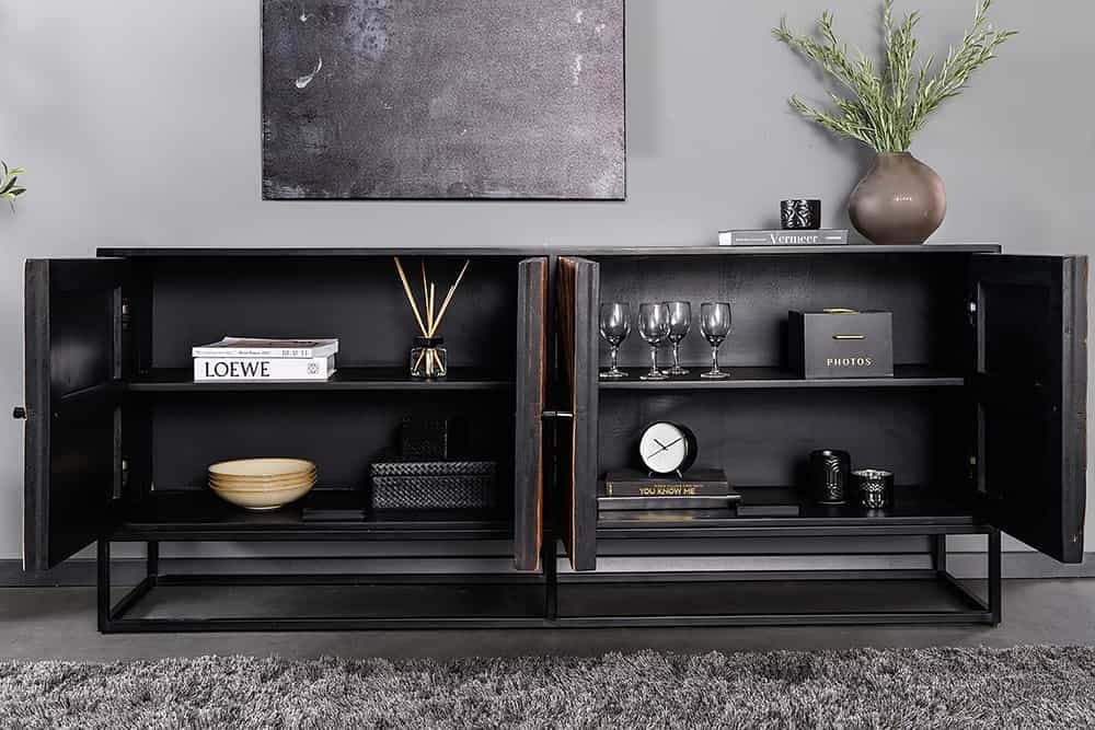 Buffet BARRACUDA 180cm en manguier et bois de teck marron - 44987