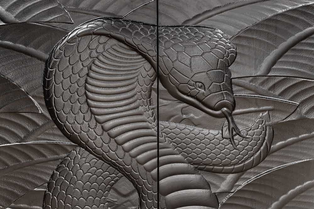 Buffet haut SNAKE 120cm en manguier noir - 45633