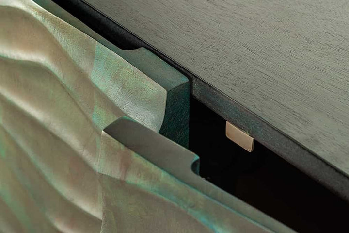 Buffet WAVE 160cm en manguier turquoise - 45635