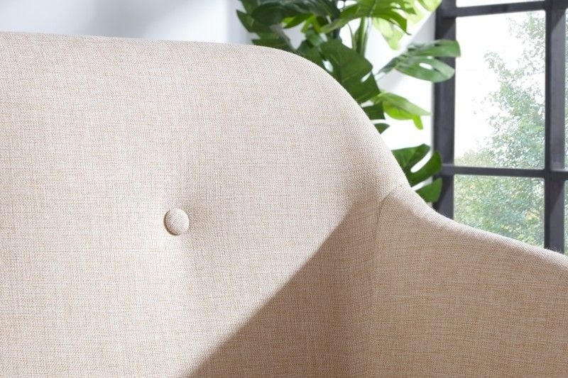 Canapé design SCANDINAVIA MASTERPIECE 116cm en bois de hêtre beige avec accoudoir - 37927