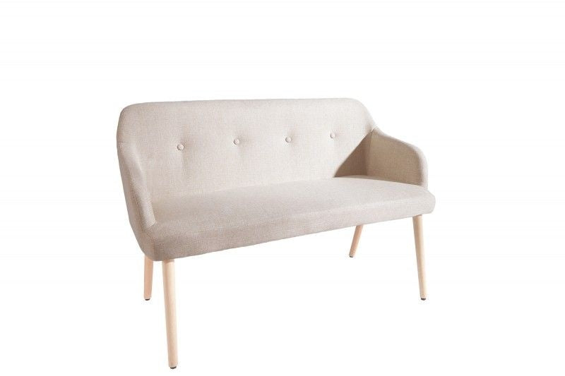 Canapé design SCANDINAVIA MASTERPIECE 116cm en bois de hêtre beige avec accoudoir - 37927