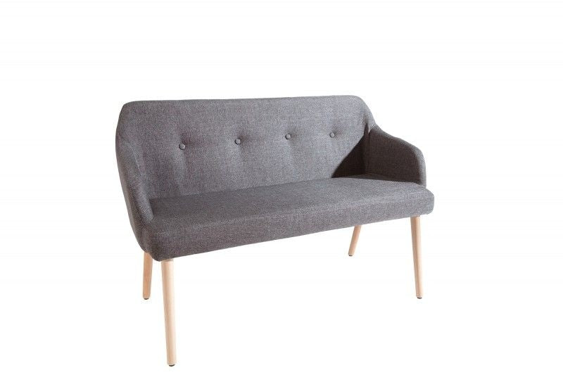 Canapé design SCANDINAVIA MASTERPIECE 116cm en hêtre gris avec accoudoir - 37926