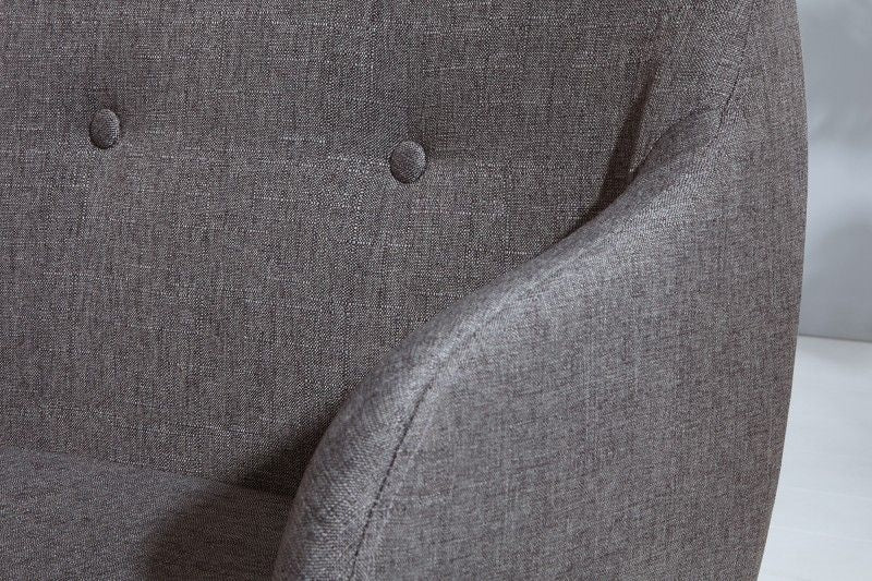 Canapé design SCANDINAVIA MASTERPIECE 116cm en hêtre gris avec accoudoir - 37926