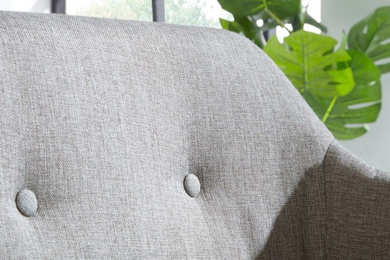 Canapé design SCANDINAVIA MASTERPIECE 116cm en bois de hêtre gris clair avec accoudoir - 37925