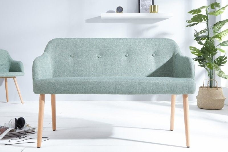 Canapé design SCANDINAVIA MASTERPIECE 116cm en bois de hêtre vert avec accoudoir - 37928