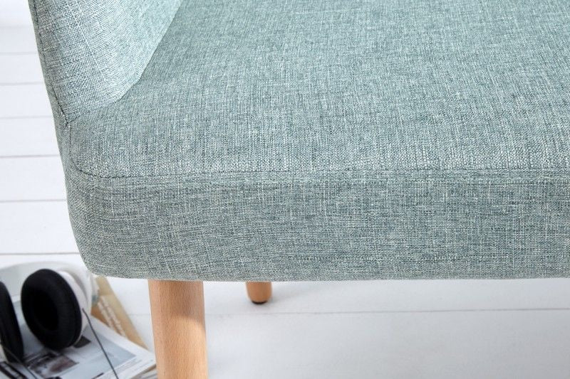 Canapé design SCANDINAVIA MASTERPIECE 116cm en bois de hêtre vert avec accoudoir - 37928