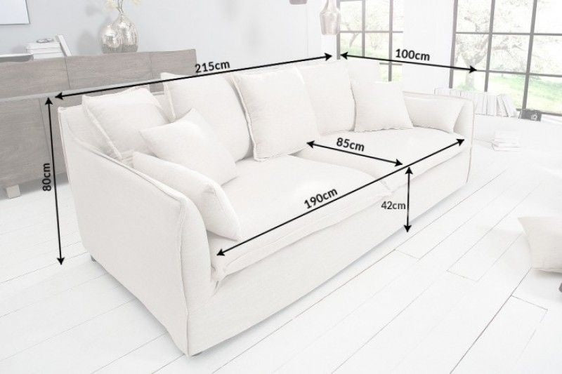 Canapé 3 places Heaven Lin Naturel 202cm - 22689