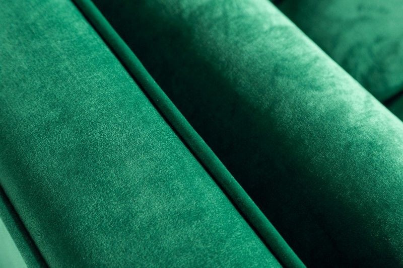 Canapé lounge design 3 places COSY VELVET 220cm âme ressorts en velours vert émeraude - 39845