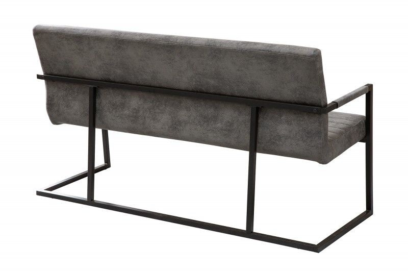 canapé luge industriel LOFT 160cm gris vintage avec accoudoir - 38199