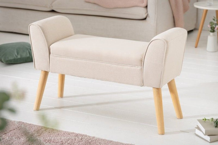 Canapé élégant SCARLETT 90cm beige avec accoudoirs - 40407