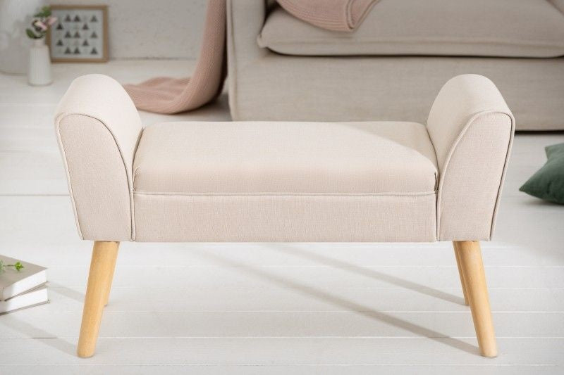 Canapé élégant SCARLETT 90cm beige avec accoudoirs - 40407