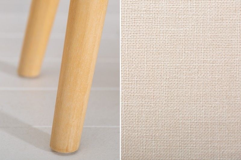Canapé élégant SCARLETT 90cm beige avec accoudoirs - 40407
