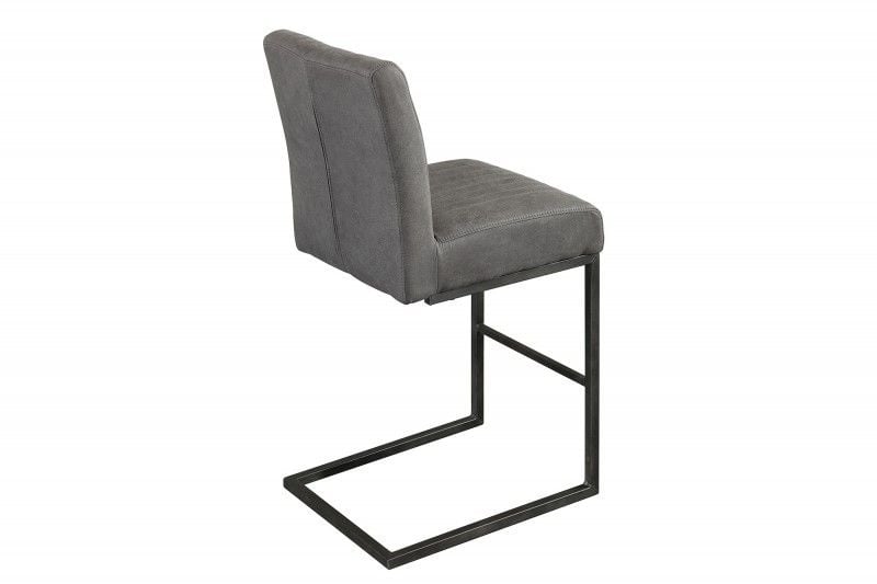 Chaise de bar de haute qualité BIG ASTON tabouret de bar gris antique luge - 40006