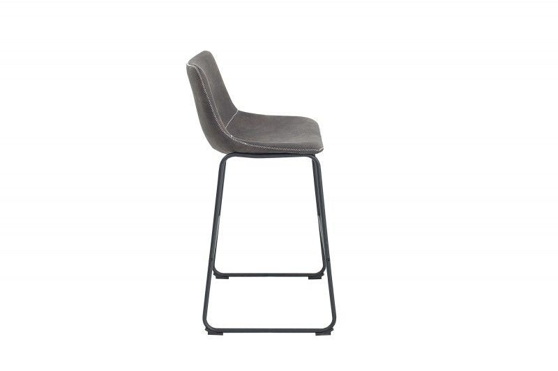 Chaise de bar design industriel DJANGO gris vintage avec structure en fer - 38110