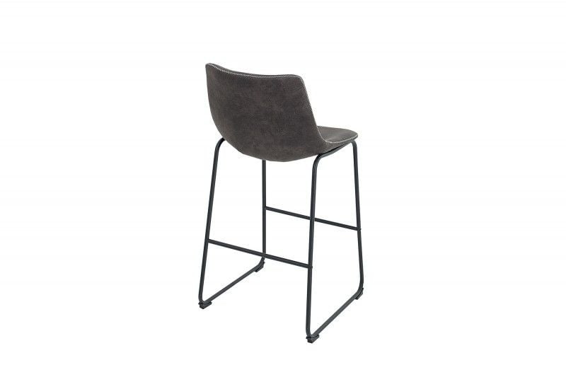 Chaise de bar design industriel DJANGO gris vintage avec structure en fer - 38110