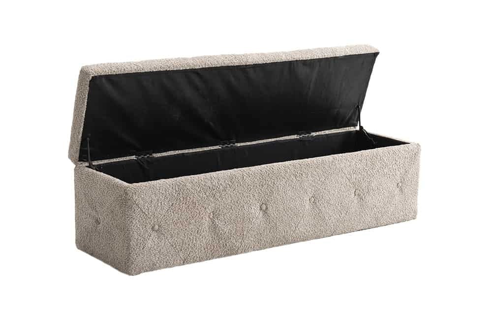 Canapé EXTRAVAGANCIA 140cm boucle gris champagne - 44247