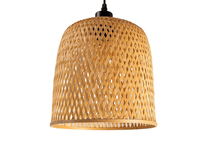 Lampe suspendue ORGANIC LIVING 25cm bambou naturel - 40582