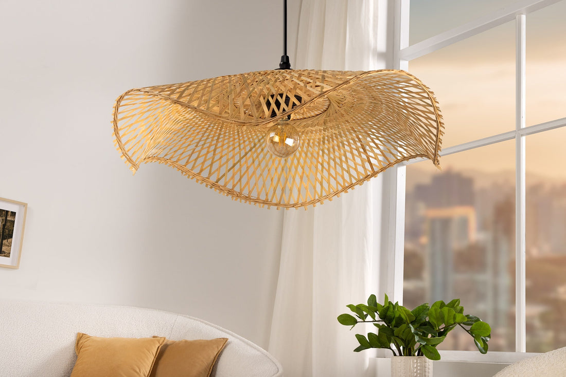 Lampe suspendue ORGANIC LIVING 70cm bambou naturel - 44521