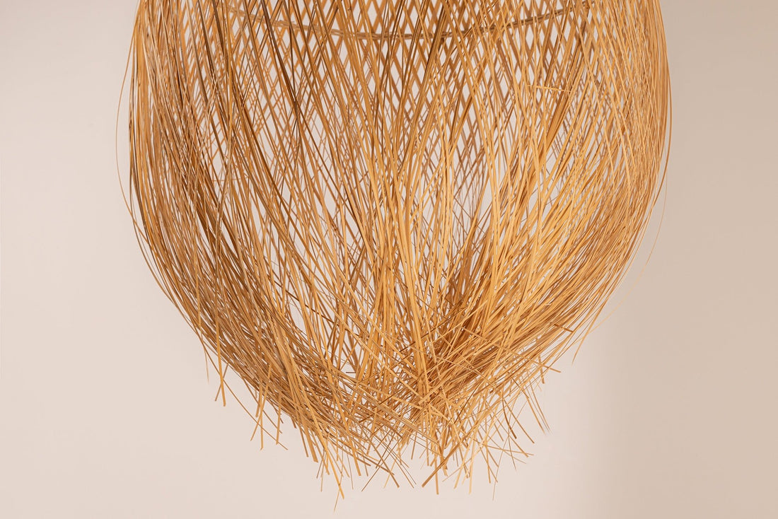 Lampe suspendue ORGANIC LIVING 65cm bambou naturel - 40575