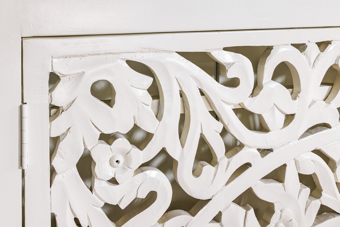 Buffet haut MARRAKECH 140cm en manguier blanc - 43866