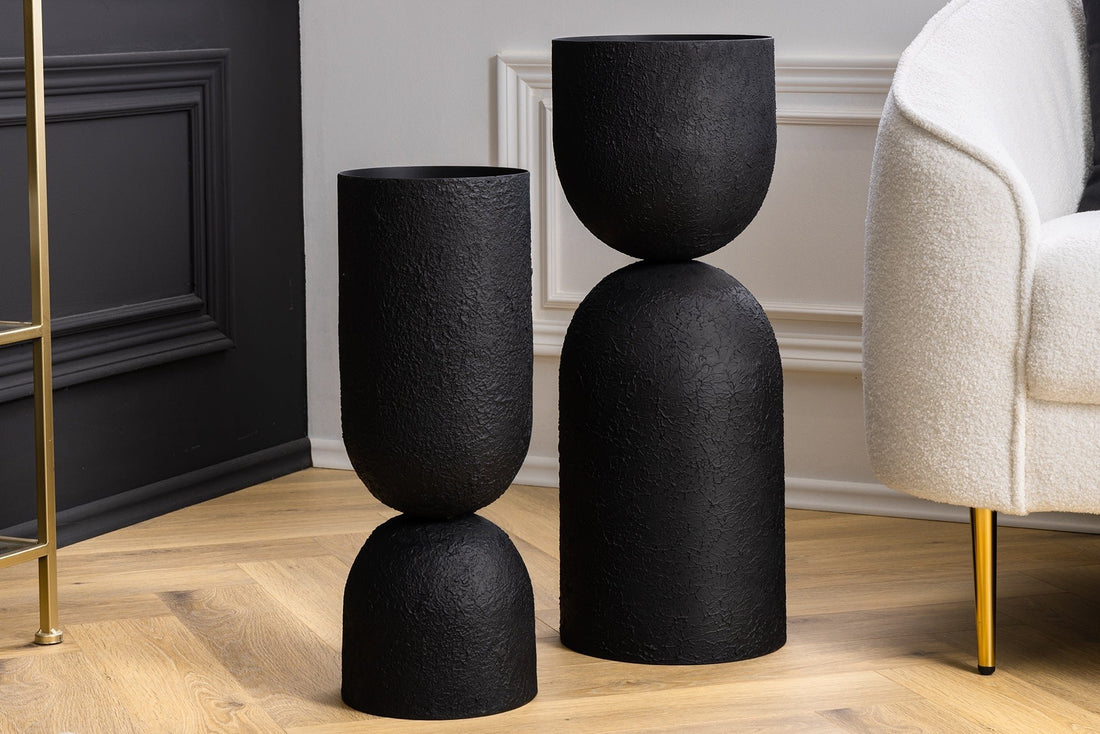 Vase SANDGLASS XL 70cm fer noir - 44869