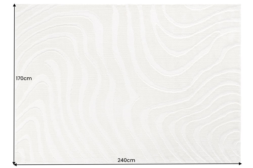 Tapis Wave 170x240cm beige crème - 43129