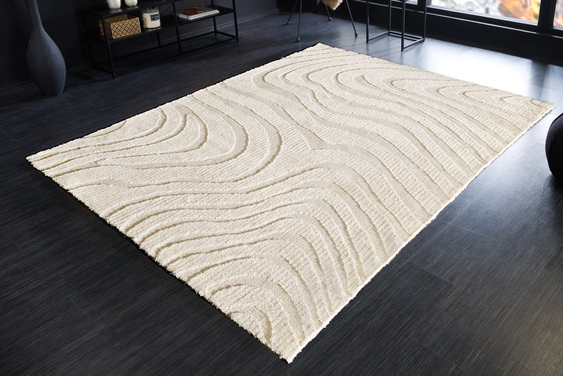 Tapis Wave 170x240cm beige crème - 43129