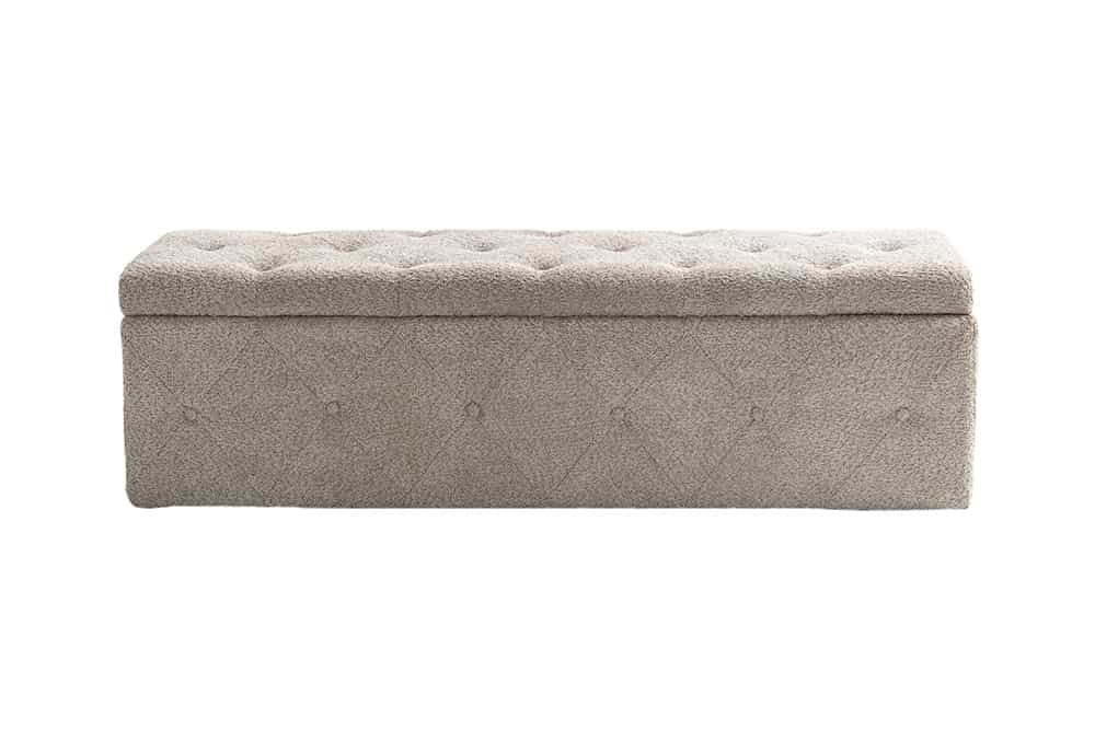 Canapé EXTRAVAGANCIA 140cm boucle gris champagne - 44247