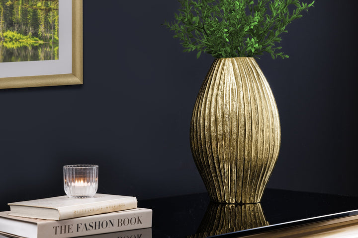 Vase ELEGANCE 30cm avec marteau effet marteau or antique - 44838