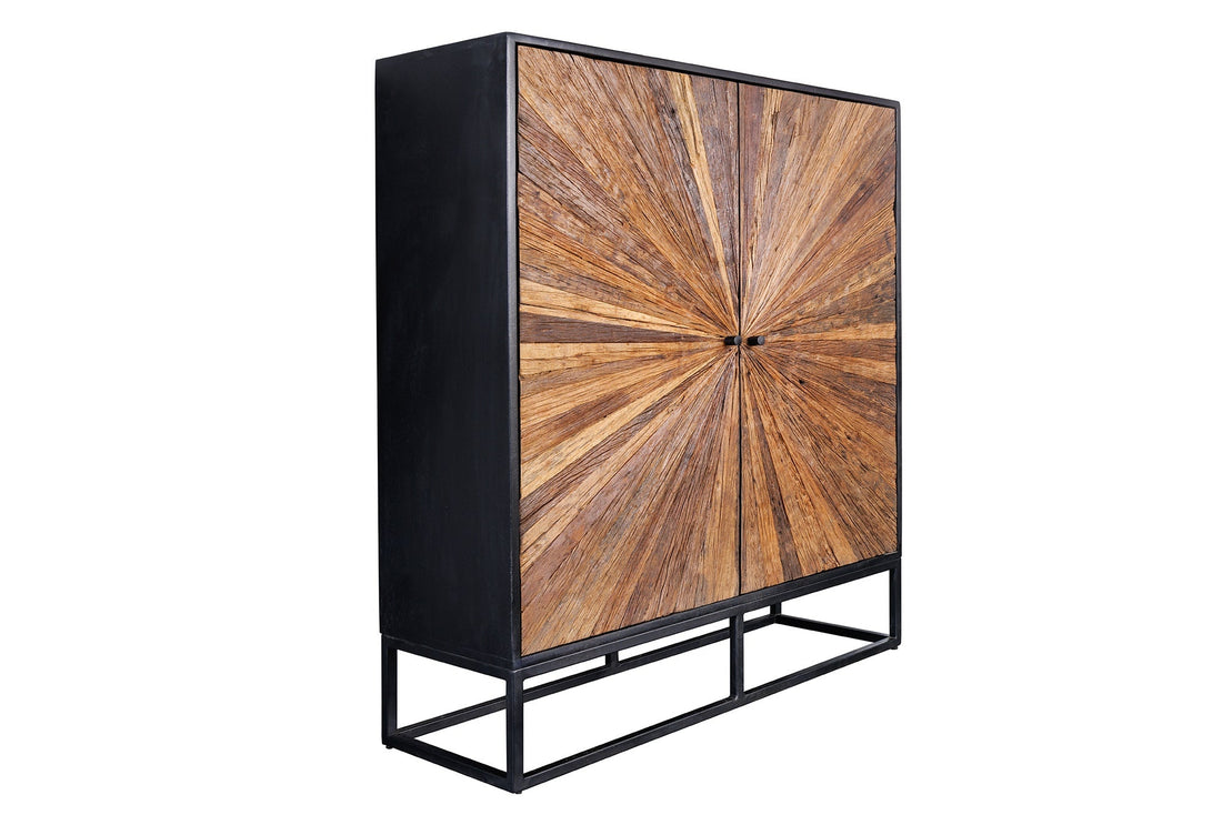 Buffet haut BARRACUDA 120 cm en manguier et teck marron - 44989
