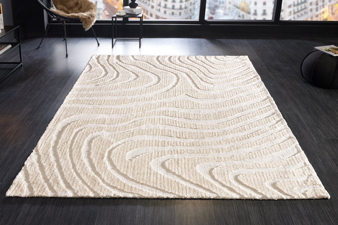 Tapis Wave 170x240cm beige crème - 43129