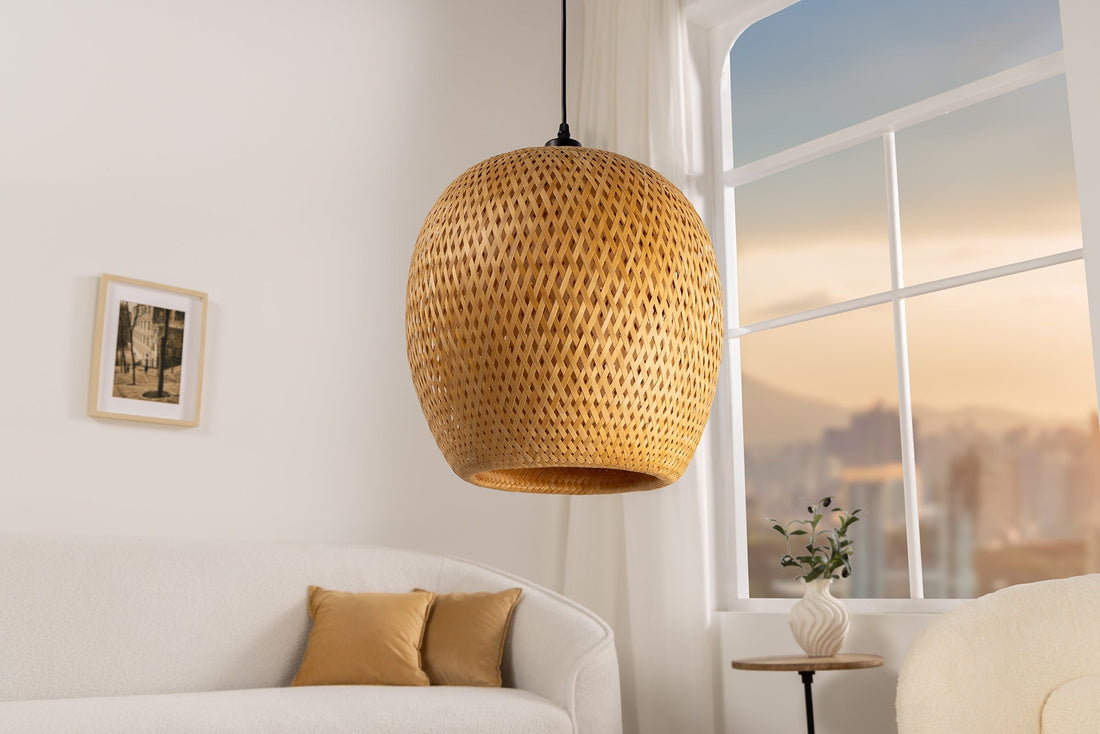 Lampe suspendue ORGANIC LIVING 35cm bambou naturel - 40578
